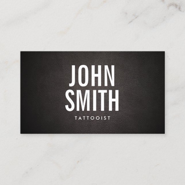 Tattoo Artist Simple Bold Text Business Card (Front)