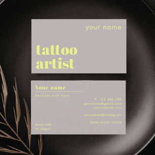 Tattoo artist Studio non-photo Business Card