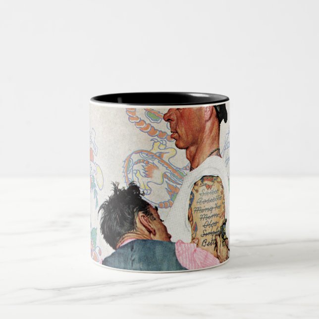 Tattoo Artist Two-Tone Coffee Mug (Center)