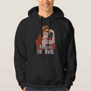 Tattoo Artist Womens Addicted to Ink Hoodie