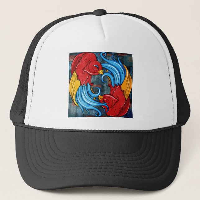 Tattoo Birds Trucker Hat (Front)