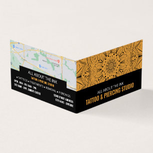 Tattoo & Body Piercing Studio, Appointment Business Card