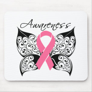 Tattoo Butterfly Awareness - Breast Cancer Mouse Pad