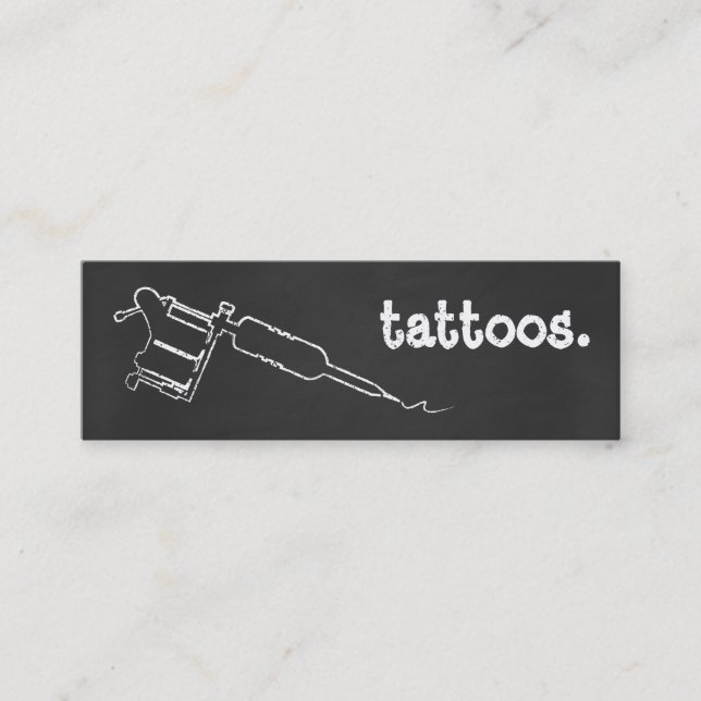TATTOO CHALK MINI BUSINESS CARD (Front)