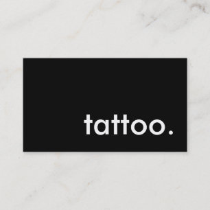 tattoo. (colour customisable) business card
