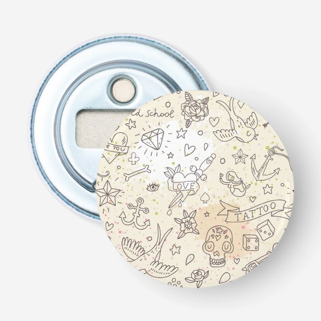 Tattoo concept pattern bottle opener (Front)