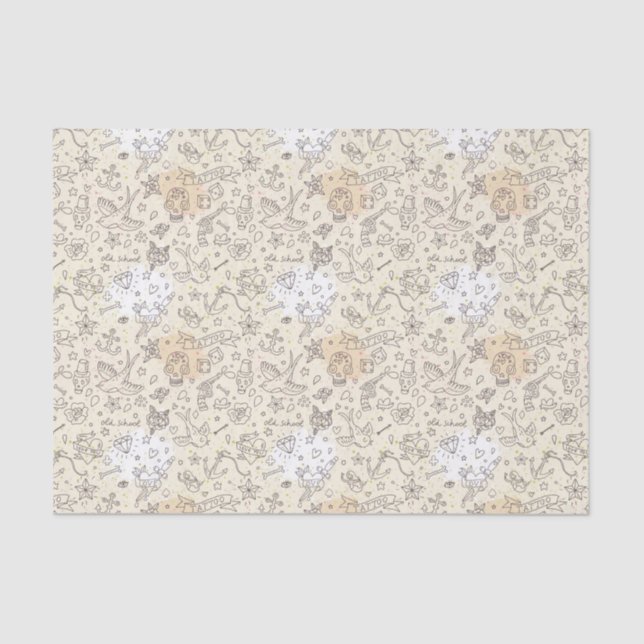 Tattoo concept pattern tissue paper (Front)