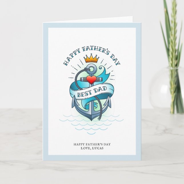 Tattoo Dad Anchor | Father's Day Card (Front)