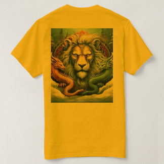 tattoo design a lion and the dragon over the snow T-Shirt
