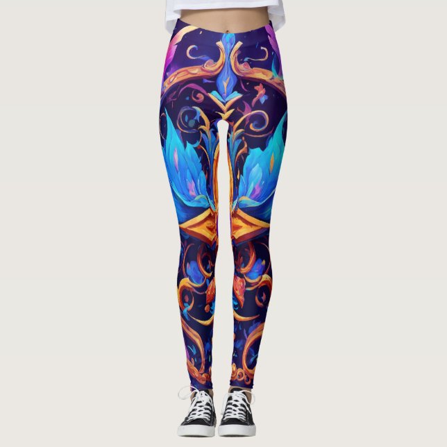 Tattoo Design Leggings   (Front)