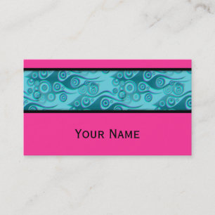 Tattoo flames & circles pattern + your backgr. business card