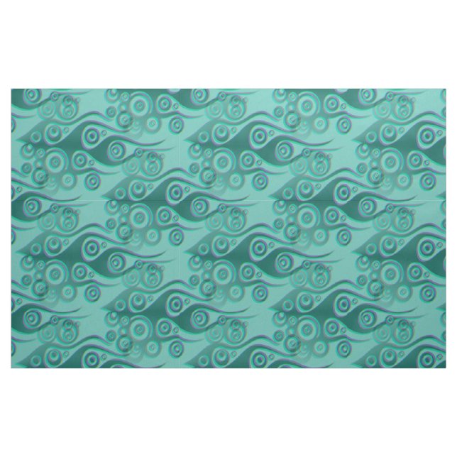 Tattoo flames & circles pattern + your backgr. fabric (Fat Quarter)
