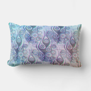 Tattoo flames & circles pattern + your backgr. lumbar cushion