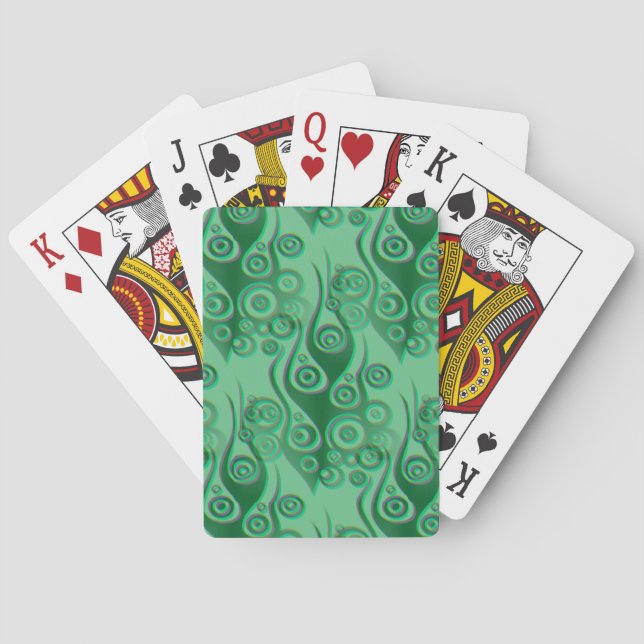 Tattoo flames & circles pattern + your backgr. playing cards (Back)