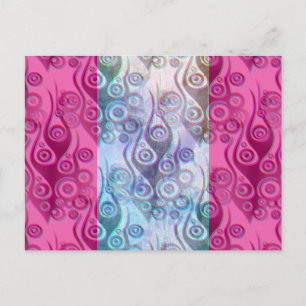 Tattoo flames & circles pattern + your backgr. postcard