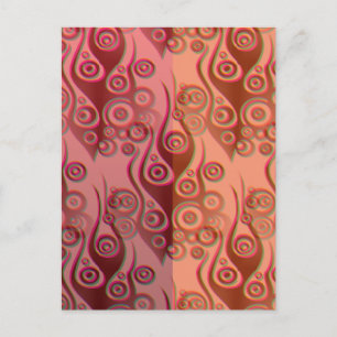 Tattoo flames & circles pattern + your backgr. postcard
