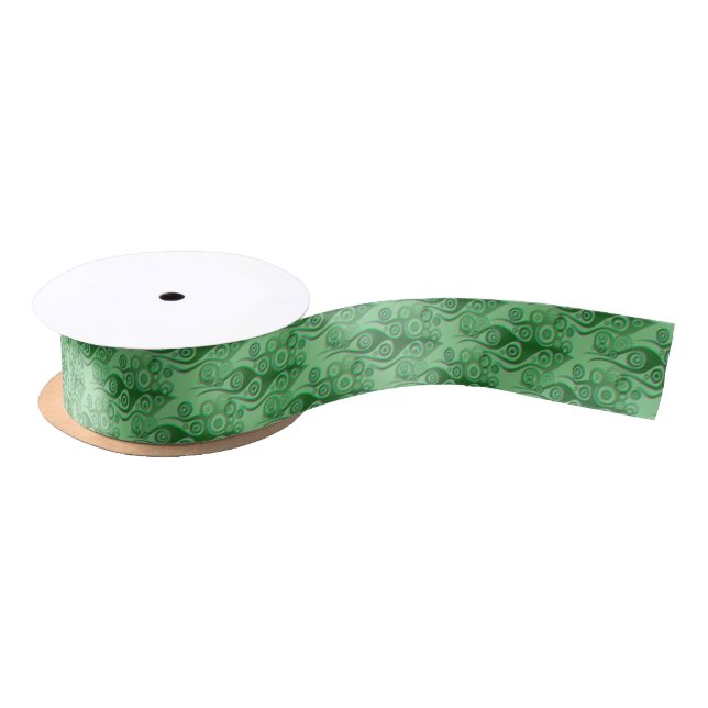 Tattoo flames & circles pattern + your backgr. satin ribbon (Spool)