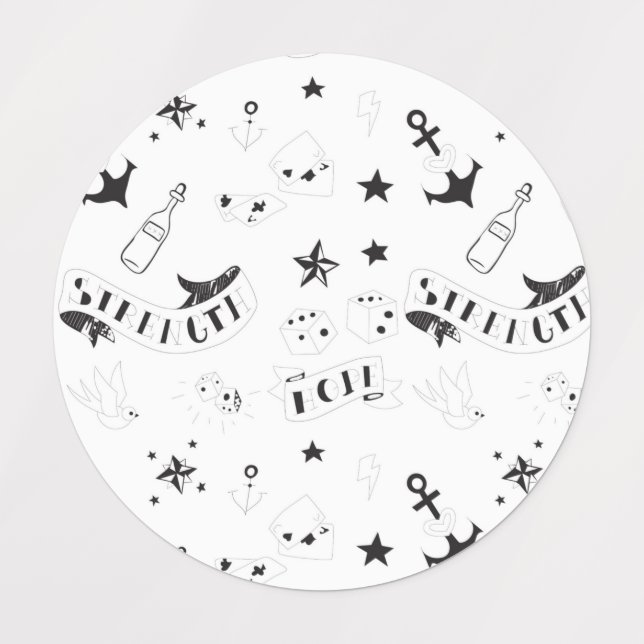 Tattoo Flash Hope Stickers (Design 3)