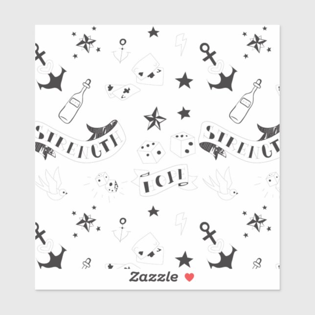 Tattoo Flash Hope Stickers (Sheet)
