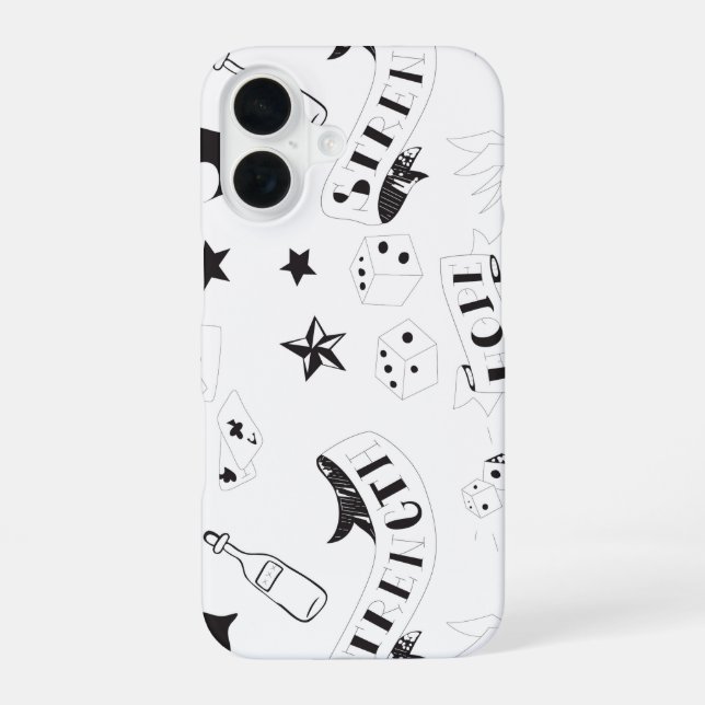 Tattoo Flash Hope Stickers iPhone 16 Case (Back)