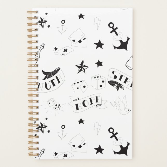 Tattoo Flash Hope Stickers Planner (Front)
