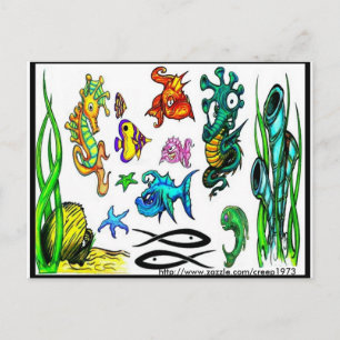 Tattoo Flash Postcard