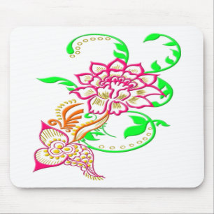 Tattoo Flower Mouse Pad