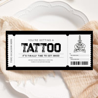 Tattoo Get Inked Gift Ticket Voucher