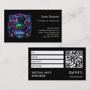 Tattoo Gift Voucher Business Card