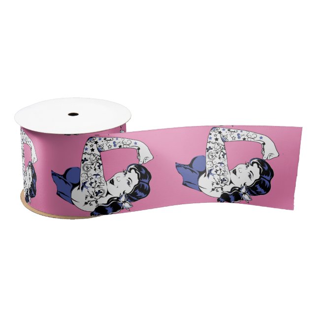 Tattoo Girl Arm Up Thunder_Cove Satin Ribbon (Spool)