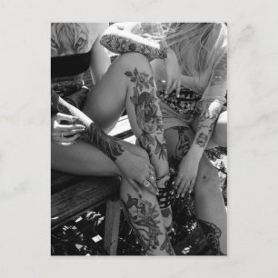 TATTOO GIRLS POSTCARD
