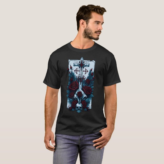 Tattoo gothic cross 13 T-Shirt (Front Full)