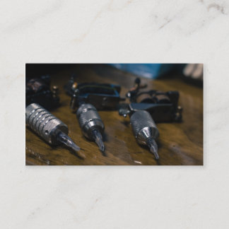Tattoo gun business card, colour card