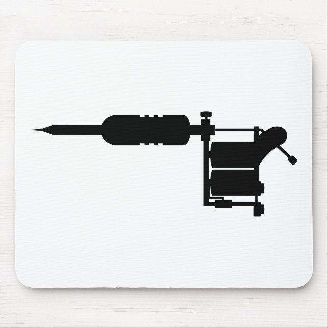 tattoo gun mouse pad (Front)