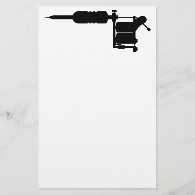 tattoo gun stationery (Front)