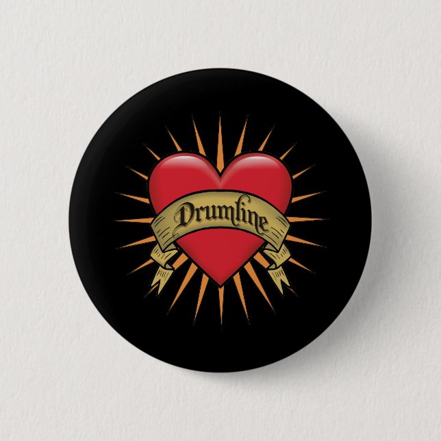 Tattoo Hear Drumline 6 Cm Round Badge (Front)