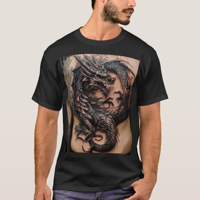 Tattoo-Inspired DragonT-Shirts for Rebels&Dreamers T-Shirt (Front)