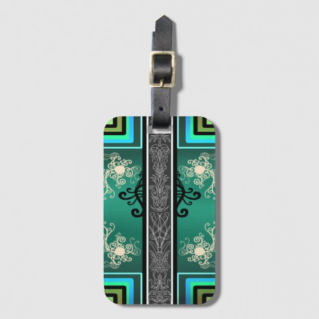 Tattoo Jade Design Luggage Tag (Front Vertical)