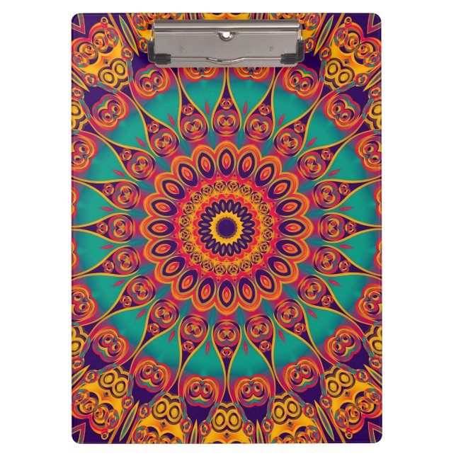Tattoo Kaleidoscope Fractal Clipboard (Front)