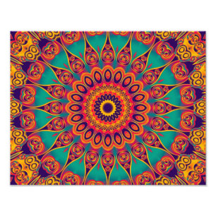 Tattoo Kaleidoscope Fractal Photo Print