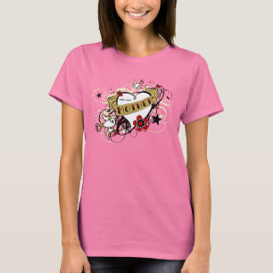 Tattoo MOM Heart & Swallows T-shirt