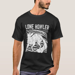 Tattoo Motif Wolf Goth Lone Howler T-Shirt