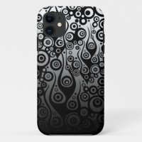 Tattoo Pattern ART - black flames & circles