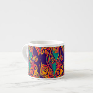 Tattoo Pattern Art - flames & circles Espresso Cup