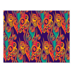 Tattoo Pattern Art - flames & circles Photo Print