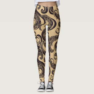 Tattoo pattern leggings