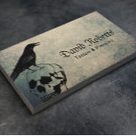 Tattoo & Piercing Vintage Crow & Skull Business Card<br><div class="desc">Tattoo & Piercing Vintage Crow & Skull Business Cards.</div>