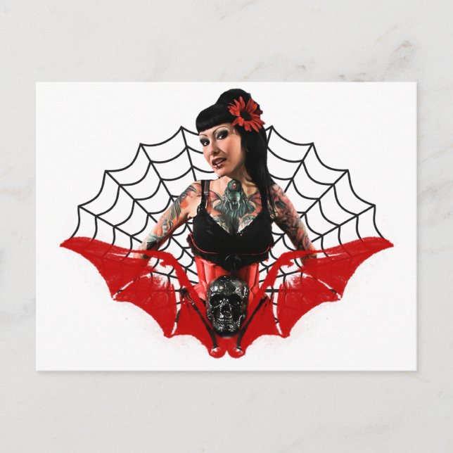 Tattoo Pin Up Postcard (Front)