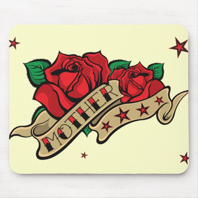 Tattoo Rose Mother Mouse Pad (Front)