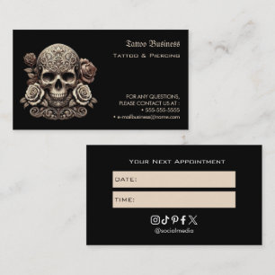 Tattoo Salon Appointment Reminder Business Card